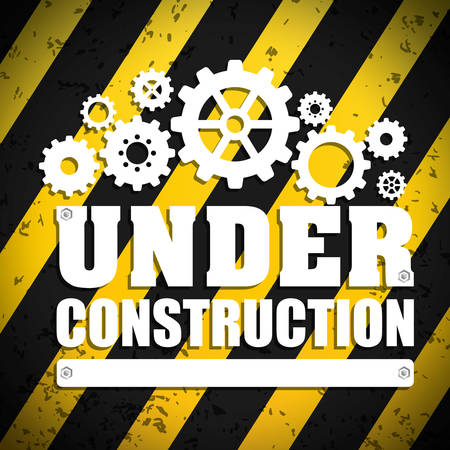 Under construction barrier design, vector illustration  のイラスト素材