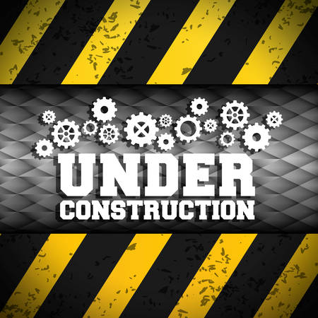 Under construction barrier design, vector illustration のイラスト素材