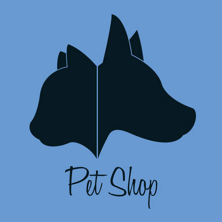 Animals pet shop graphic design, vector illustration  のイラスト素材