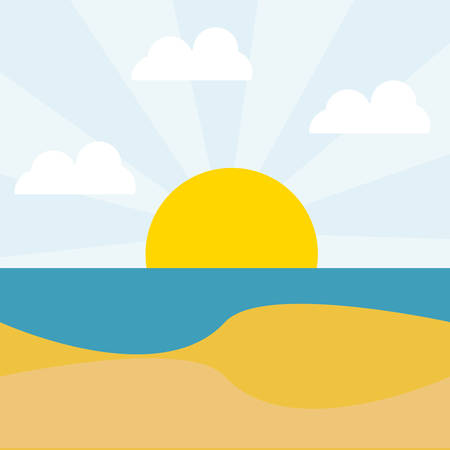 Summer, vacations and travel graphic design, vector illustrationのイラスト素材