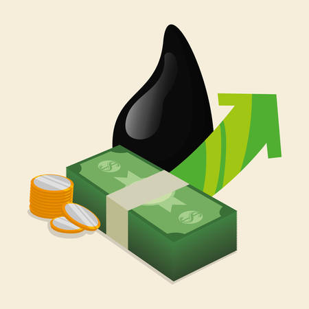 Petroleum concept with price icons design, vector illustration 10 eps graphic.のイラスト素材