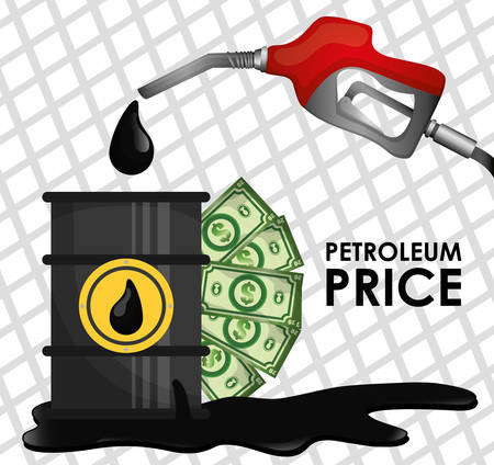 Petroleum concept with price icons design, vector illustration 10 eps graphic.のイラスト素材
