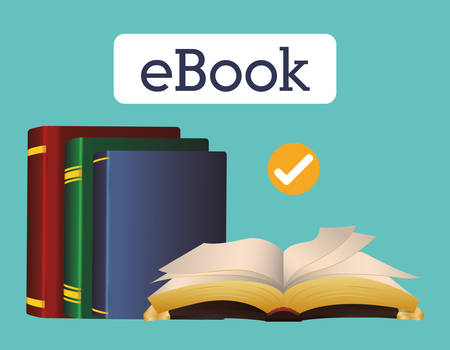 elearning concept with ebook icons  design, vector illustration 10 eps graphic.のイラスト素材