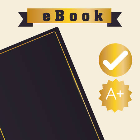 elearning concept with ebook icons  design, vector illustration 10 eps graphic.のイラスト素材