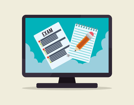 elearning concept with education icons  design, vector illustration 10 eps graphic.のイラスト素材