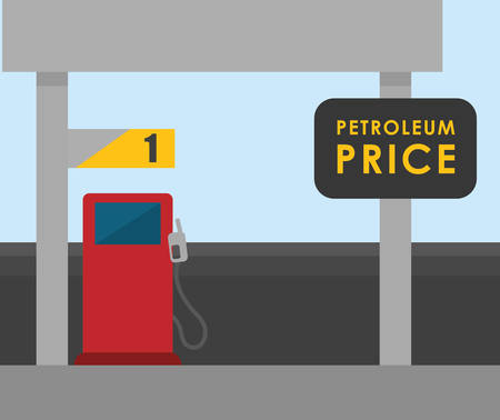 Petroleum concept with price icons designのイラスト素材