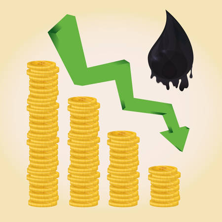Petroleum concept with price icons designのイラスト素材