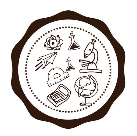 back to school concept with education icons  designのイラスト素材