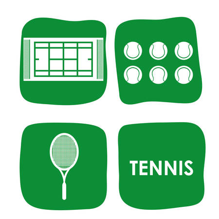 Tennis concept with sport icons designのイラスト素材