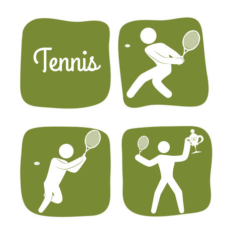 Tennis concept with sport icons designのイラスト素材