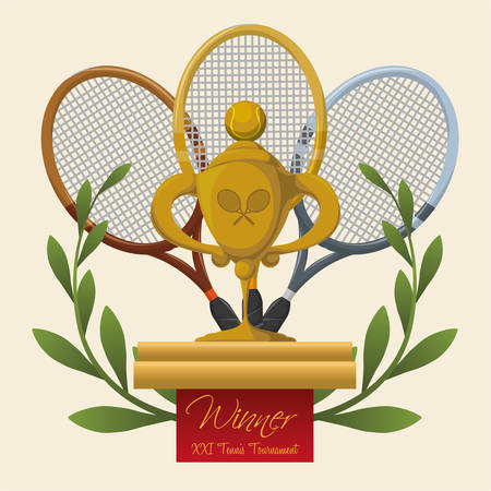 Tennis concept with sport icons designのイラスト素材