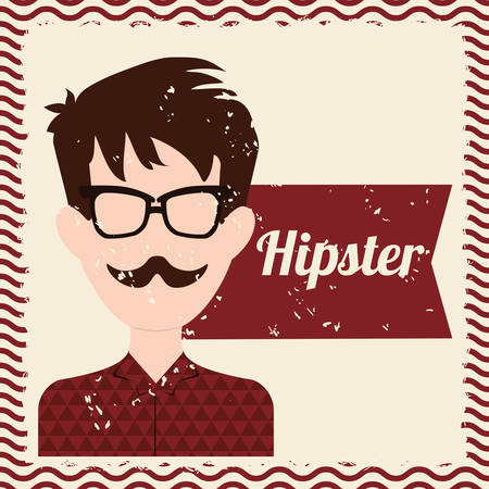 Hipster style concept with fashion icons designのイラスト素材