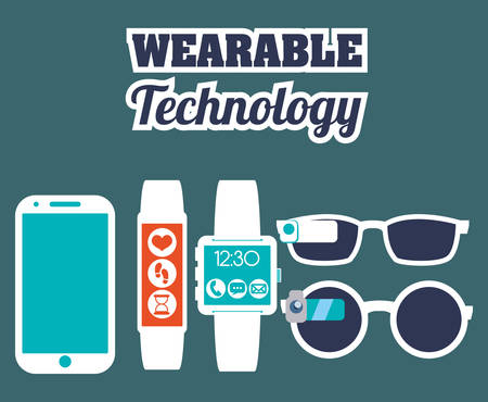 Wearable technology concept with gadget designのイラスト素材