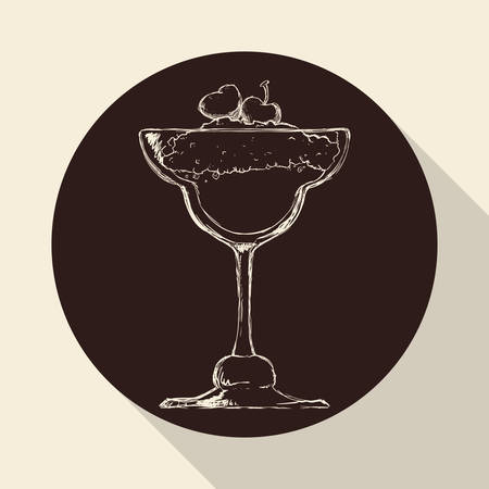 Cocktail concept with her own glass designのイラスト素材
