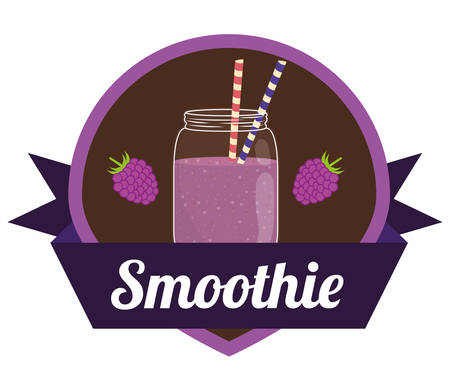 Smoothie concept with her own glass designのイラスト素材