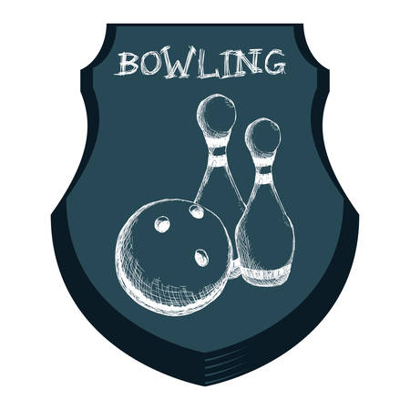 Bowling  concept with sport icons design, vector illustration 10 eps graphic.のイラスト素材