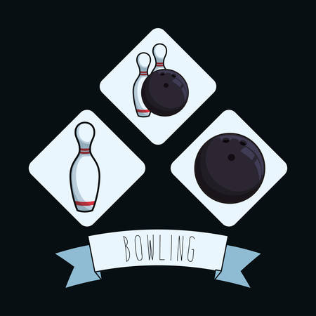 Bowling  concept with sport icons design, vector illustration 10 eps graphic.のイラスト素材
