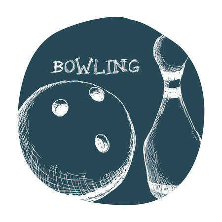 Bowling  concept with sport icons design, vector illustration 10 eps graphic.のイラスト素材