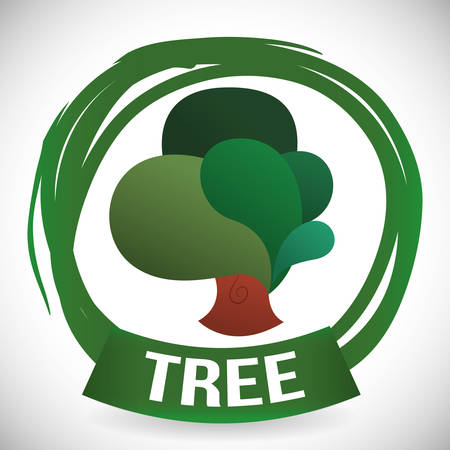 Tree concept with eco icons design, vector illustration 10 eps graphic.のイラスト素材