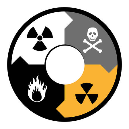Under construction concept  with danger icons design, vector illustration 10 eps graphic.のイラスト素材