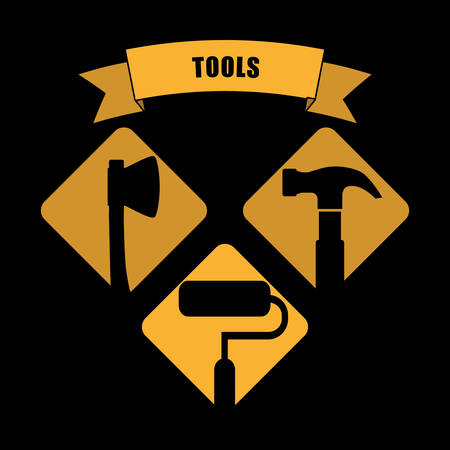 Under construction concept  with tools icons design, vector illustration 10 eps graphic.のイラスト素材