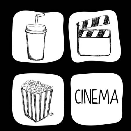 Cinema  concept  with movie icons design, vector illustration 10 eps graphic.のイラスト素材