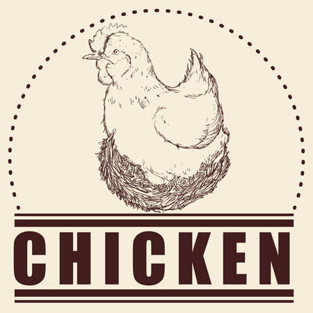 Farm concept  with chicken icons design, vector illustration 10 eps graphic.のイラスト素材