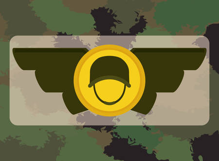 Armed forces concept  with military icons design, vector illustration 10 eps graphic.のイラスト素材
