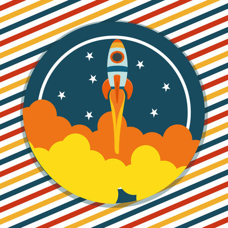 Rocket  concept over design, vector illustration 10 eps graphic.のイラスト素材