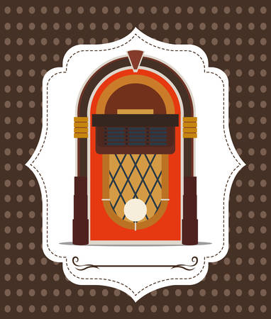 Retro concept with technology icons design, vector illustration   graphic.のイラスト素材