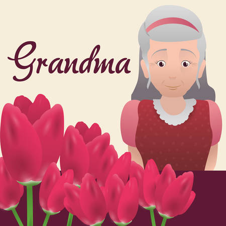 Grandparents concept with family  icons design, vector illustration   graphic.のイラスト素材