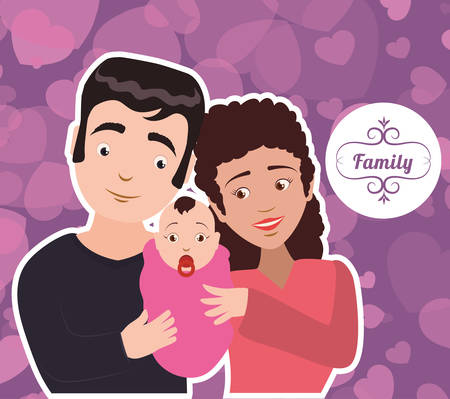 Family concept with roles design, vector illustration graphic.のイラスト素材