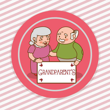 Grandparents concept with family  icons design, vector illustration   graphic.のイラスト素材