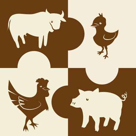 Healthy and organic concept with food icons designのイラスト素材
