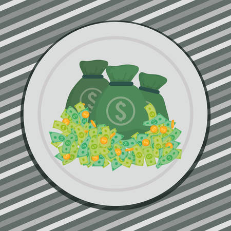 Money concept with financial icons designのイラスト素材