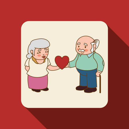 Love concept with romantic icons designのイラスト素材