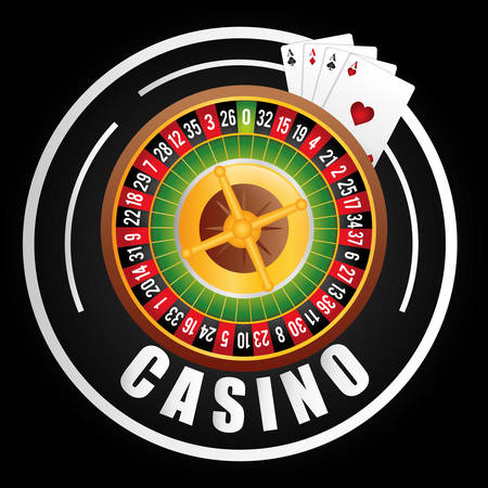 Casino concept with las vegas icons designのイラスト素材