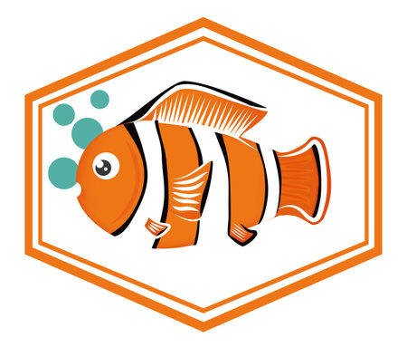 sea life  concept with fish designのイラスト素材