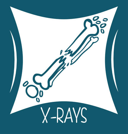 Medical care concept with x-rays icons designのイラスト素材