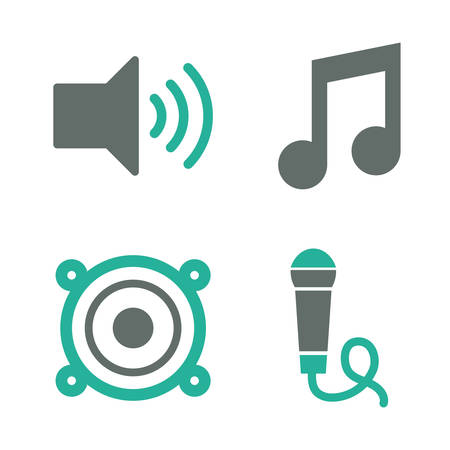 Music speaker equipment and technology graphic design, vector illustrationのイラスト素材