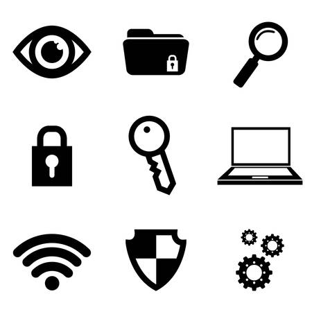 Security system and technology graphic design, vector illustrationのイラスト素材