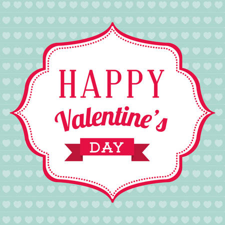 Happy valentines day card graphic design, vector illustration eps10のイラスト素材