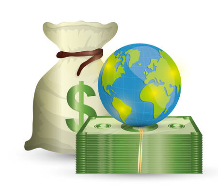 Money and global economy graphic design, vector illustration eps10のイラスト素材