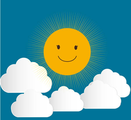 Summer and sun theme design, vector illustration graphicのイラスト素材