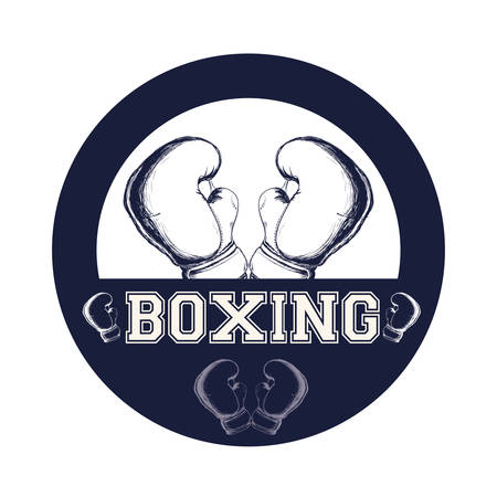 Boxing concept with gloves icon design, vector illustration 10 eps graphic.のイラスト素材