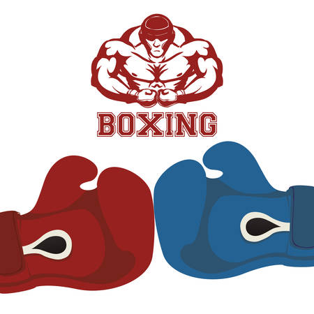 Boxing concept with gloves icon design, vector illustration 10 eps graphic.のイラスト素材
