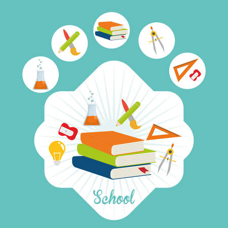 Education concept with school icons design, vector illustration 10 eps graphic.のイラスト素材