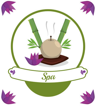 Spa center concept with healthy icons design, vector illustration 10 eps graphic.のイラスト素材