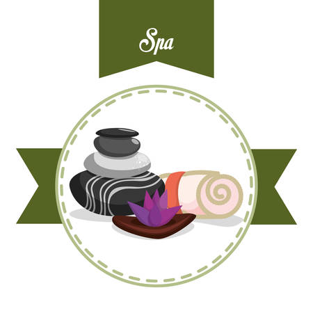 Spa center concept with healthy icons design, vector illustration 10 eps graphic.のイラスト素材