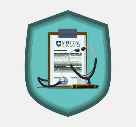 Medical care concept with healthy icons designのイラスト素材